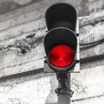 Red traffic light Stock Photos