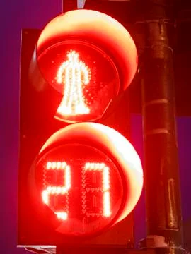 Red traffic light Stock Photos