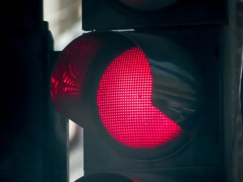 Red at the traffic light Photos