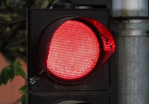 Red at the traffic light Фото