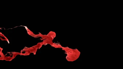 Red Trails of smoke background transition Colorful lines smoke spreading alpha Stock Footage 103795317