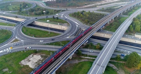 Red train Stock Footage 97053126