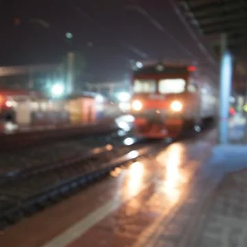 Red train with light Stock Photos