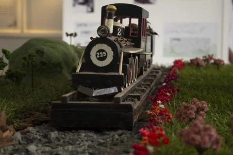 Red Train Mockup Stock Photos