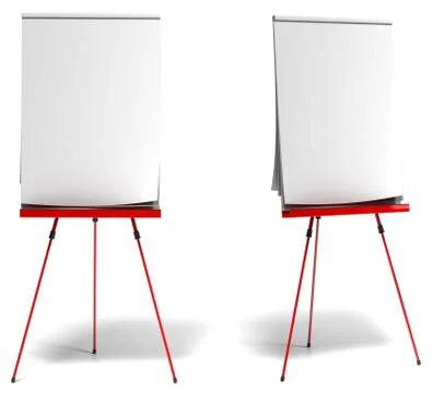 Red training flipchart Illustrazione stock