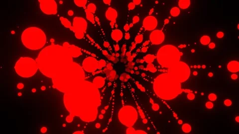 Red Transforming Neon Bubbles Background VJ Loop in 4K Stock Footage 334718828