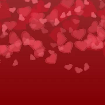 Red translucent hearts. Background for Valentine's Day. illustration Stock Illustration