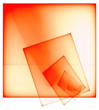 Red translucent squares isolated on white Stock Illustration