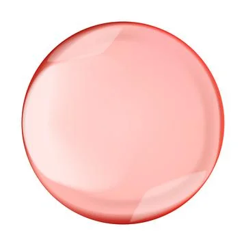 Red transparent bubble or round drop isolated on white background Stock Illustration