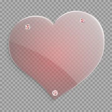 Red transparent heart Stock Illustration