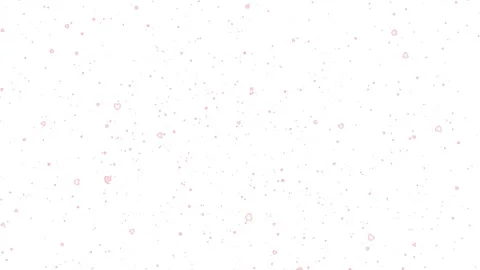 Red transparent hearts fall on a white background. Animated background for Stock Footage 259266576