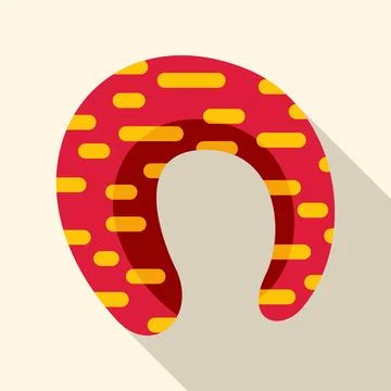 Red travel pillow with pattern for neck comfort Stockillustratie