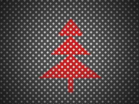 Red tree concept on mesh background Stock Illustration