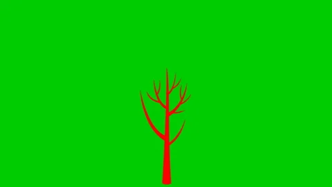 Red tree green Stock Footage 229934107