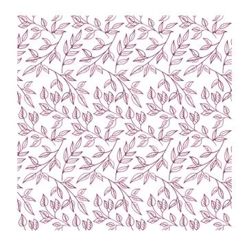 Red tree twigs seamless pattern Stock Illustration