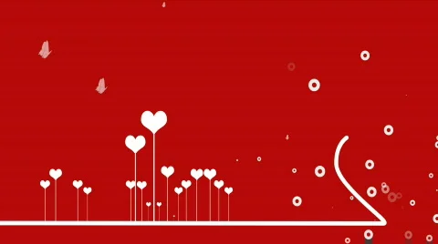 Red Tree Valentine Stock Footage 790530