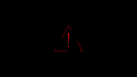 Red Triangle Alert Symbol Exclamation Mark Danger Warning Notification Abst.. Stock Footage 340123616