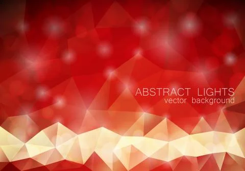 Red triangle geometrical background with lights 스톡 일러스트