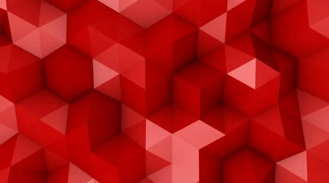 Red triangle polygons background loopable 4k UHD (3840x2160) Stock Footage 65658481