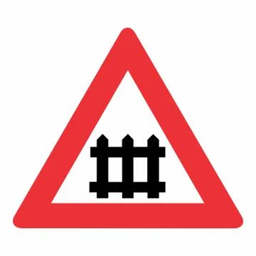 Red triangle road sign Stock Illustration