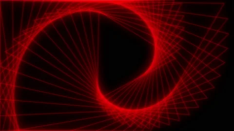 Red Triangle Rotation Loop Stock Footage 139849603