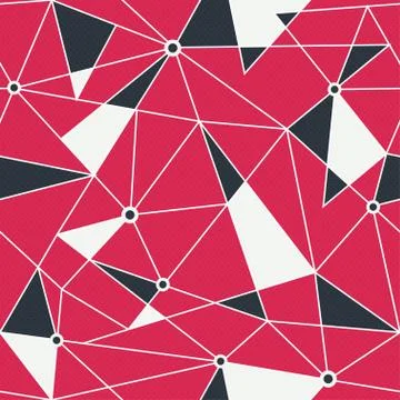 Red triangle seamless pattern Illustrazione stock