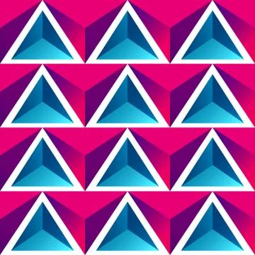 Red triangle seamless pattern Stock Illustration