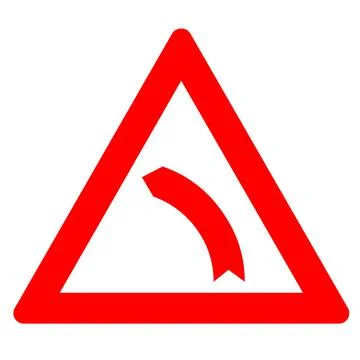 Red triangle sign left arrow transportation Stock Illustration