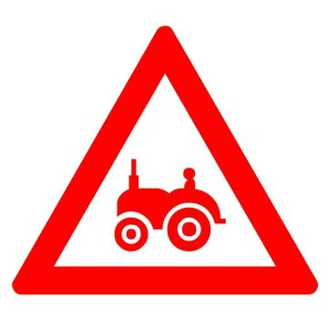 Red triangle transportation road warning track vehicle Stock Illustration