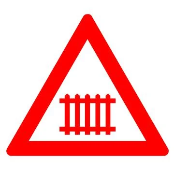 Red triangle transportation road warning Stock Illustration