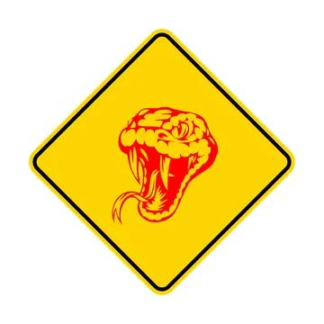 Red triangle warning icon on white isolation Stock Illustration