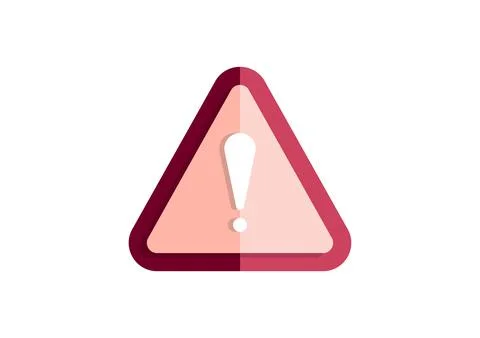 Red Triangle Warning Sign Illustrazione stock