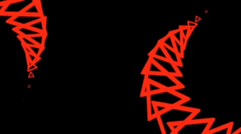 Red Triangle Waves VJ Loop (4) Video stock 33743098