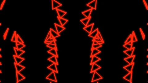 Red Triangle Waves VJ Loop (7) Stock Footage 33743186