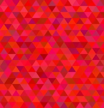 Red triangles background - seamless geometric pattern. Vector illustration Stock Illustration