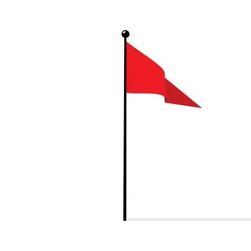 Red triangular flag Stock Illustration