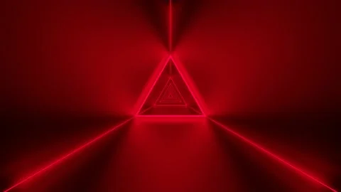Red triangular Light VJ LOOP 3D Rendering Stock Footage 148139059