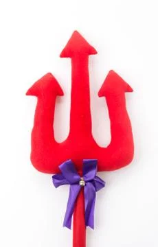 Red Trident with congratulation text Stock Photos