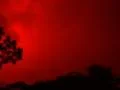 Red Tropical Jungle Thunderstorm cloud to cloud lightning 4x3 Footage