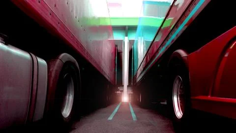 RED TRUCKS 库存照片