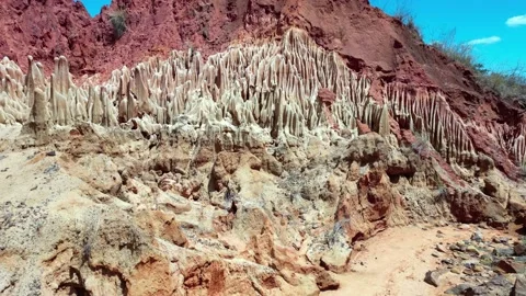 Red tsingy of Diego Suarez, Madagascar 4K video footage Stock Footage 221531093