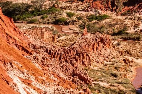 Red tsingy Stock Photos