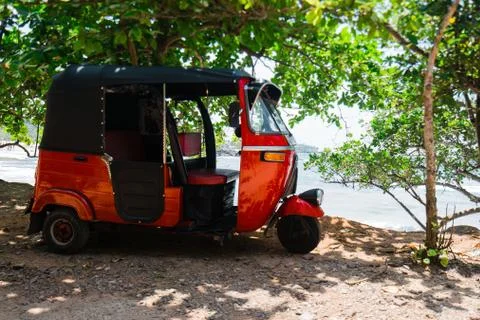 Red tuc-tuc Stock Photos