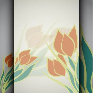 Red tulip vector Stock Illustration