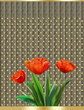 Red Tulips poster Stock Illustration