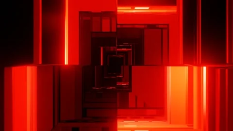 Red Tunnel Background VJ Loop Video stock 234384398
