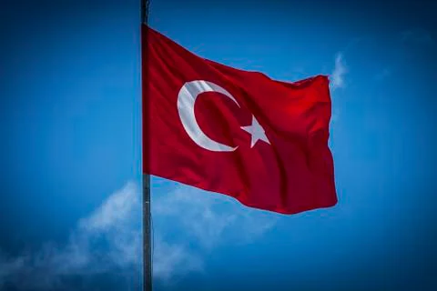 Red Turkey Flag Stock Photos
