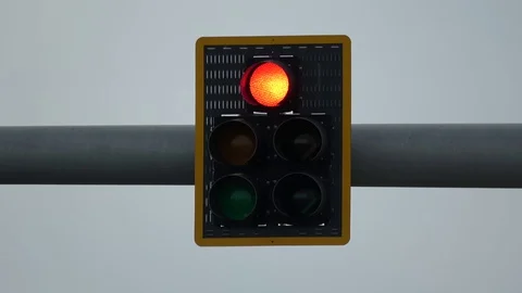 Red turning Green Traffic Light Stock Footage 79081179