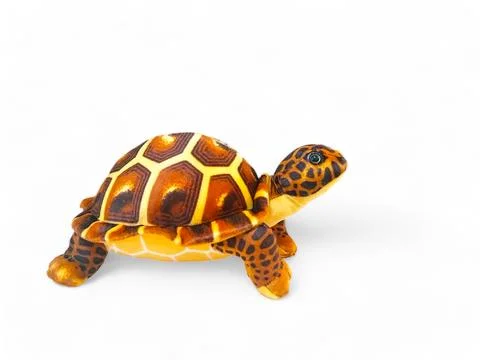 Red turtle doll on a white background Stock Photos