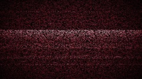 Red TV Noise Stock Footage 31973788